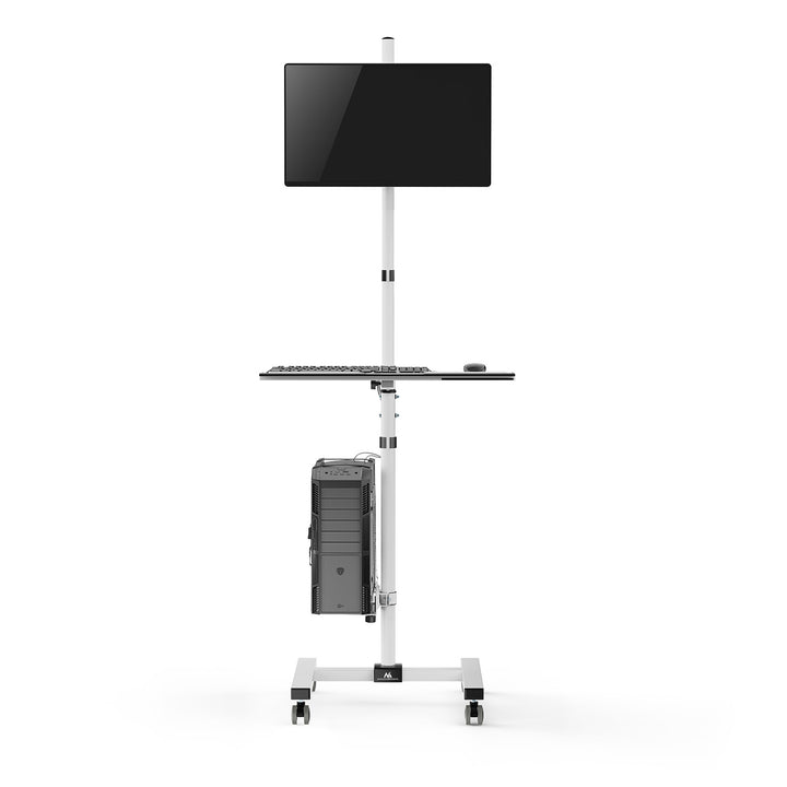 Carrinho de suporte profissional Maclean MC-793, posto de trabalho móvel com rodas, máx. 17"-32", máx. 20 kg