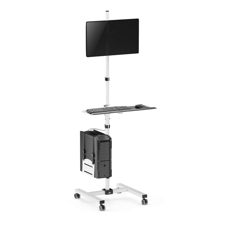 Carrinho de suporte profissional Maclean MC-793, posto de trabalho móvel com rodas, máx. 17"-32", máx. 20 kg