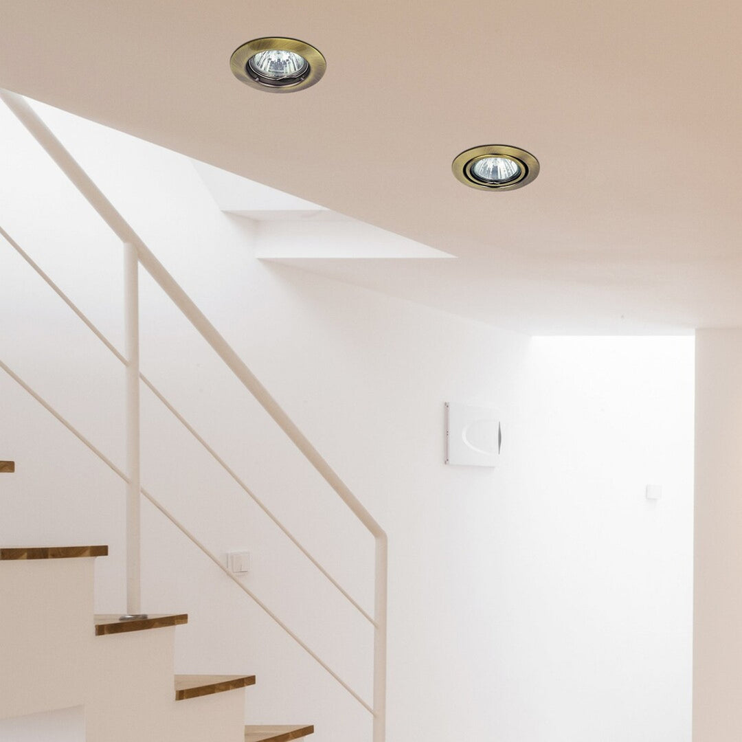 Luminária de encastrar Rabalux, IP20, Castanho, GU5.3, 12V, Projector