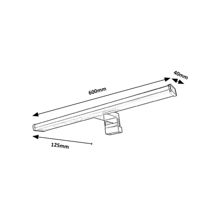Candeeiro de Casa de Banho Rabalux, LED 12W, IP44, Design Cromado, Levon