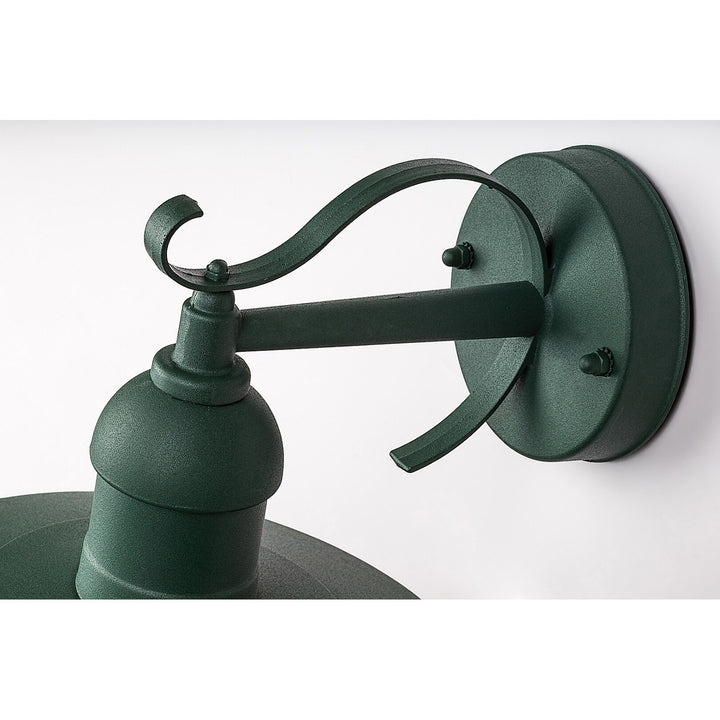 Aplique de parede Rabalux para exterior, IP44, E27, máx. 60 W, cor verde, Oslo