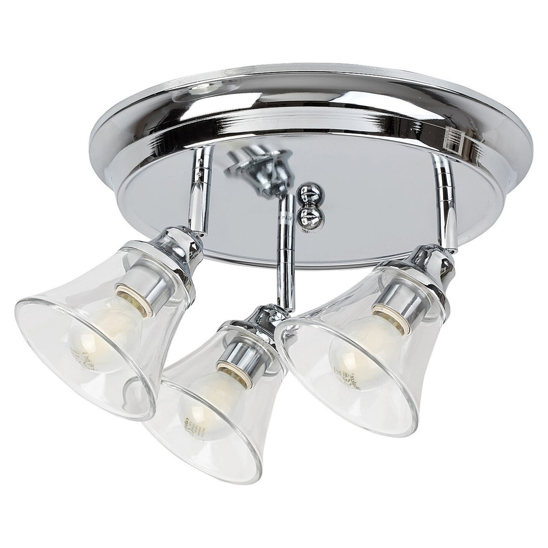 Luminária de teto Rabalux Antoine com 3 dimmers, adequada para casas de banho, IP44, 3 tomadas E14, máx. 40 W, cromada