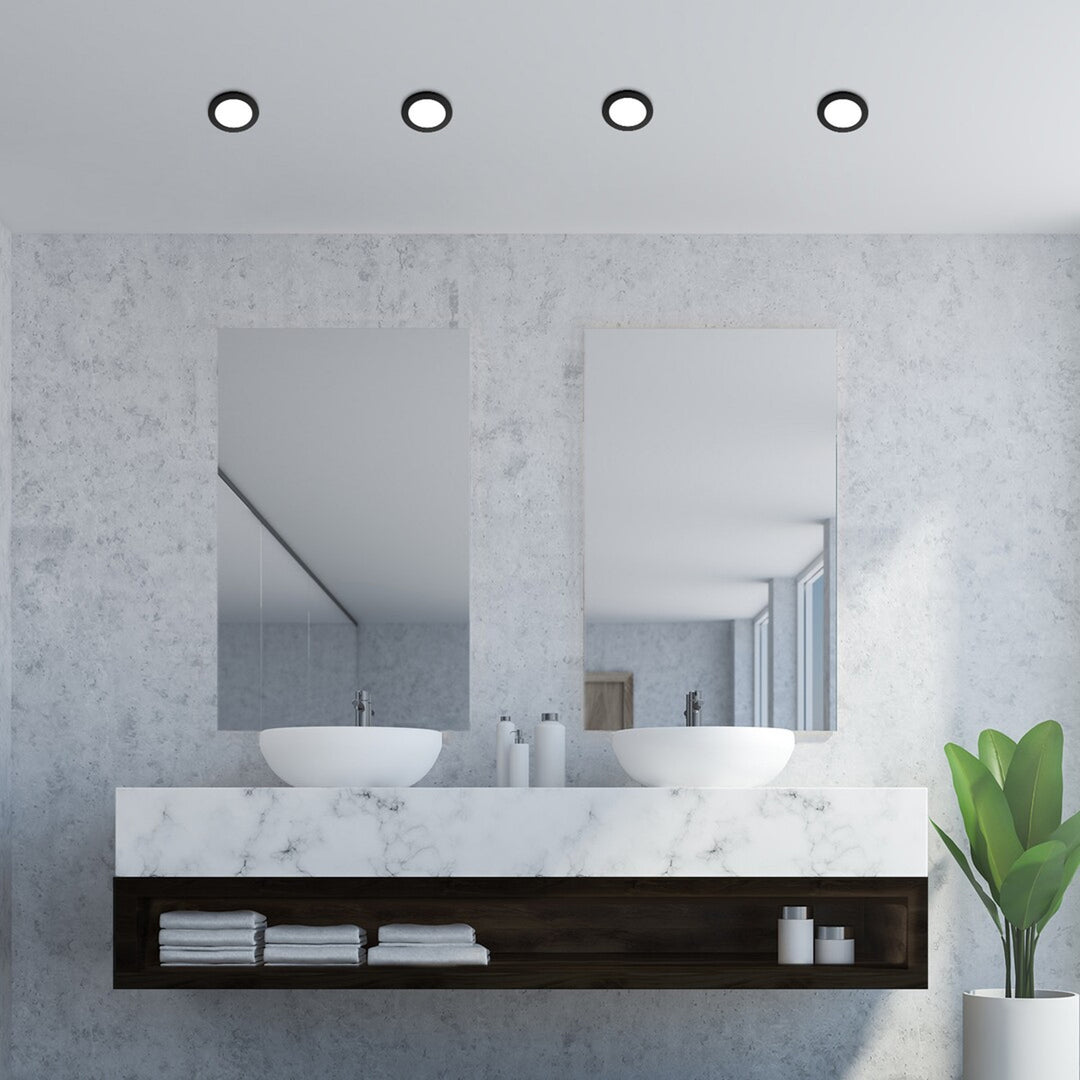 Luminária de superfície Rabalux Coco, luminária de teto, LED 3W, IP44, preta