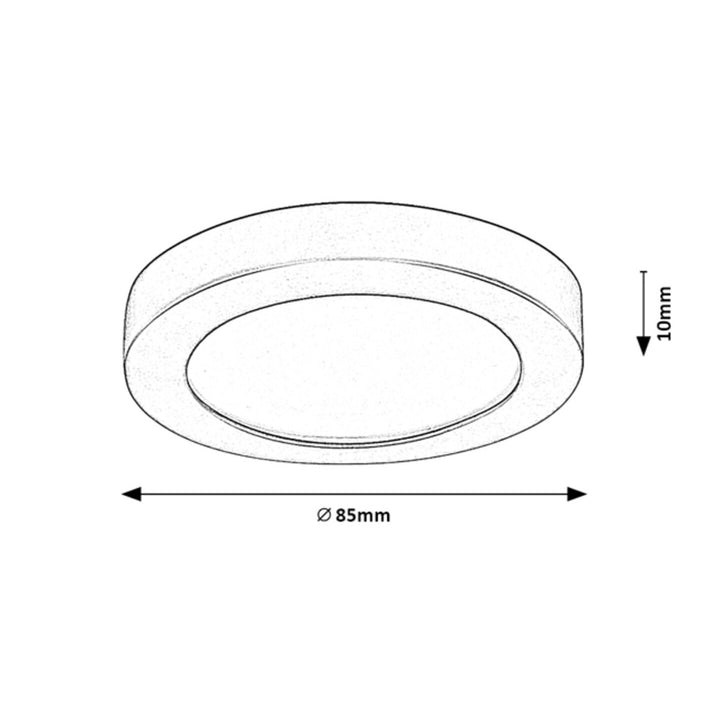 Luminária de superfície Rabalux Coco, luminária de teto, LED 3W, IP44, preta