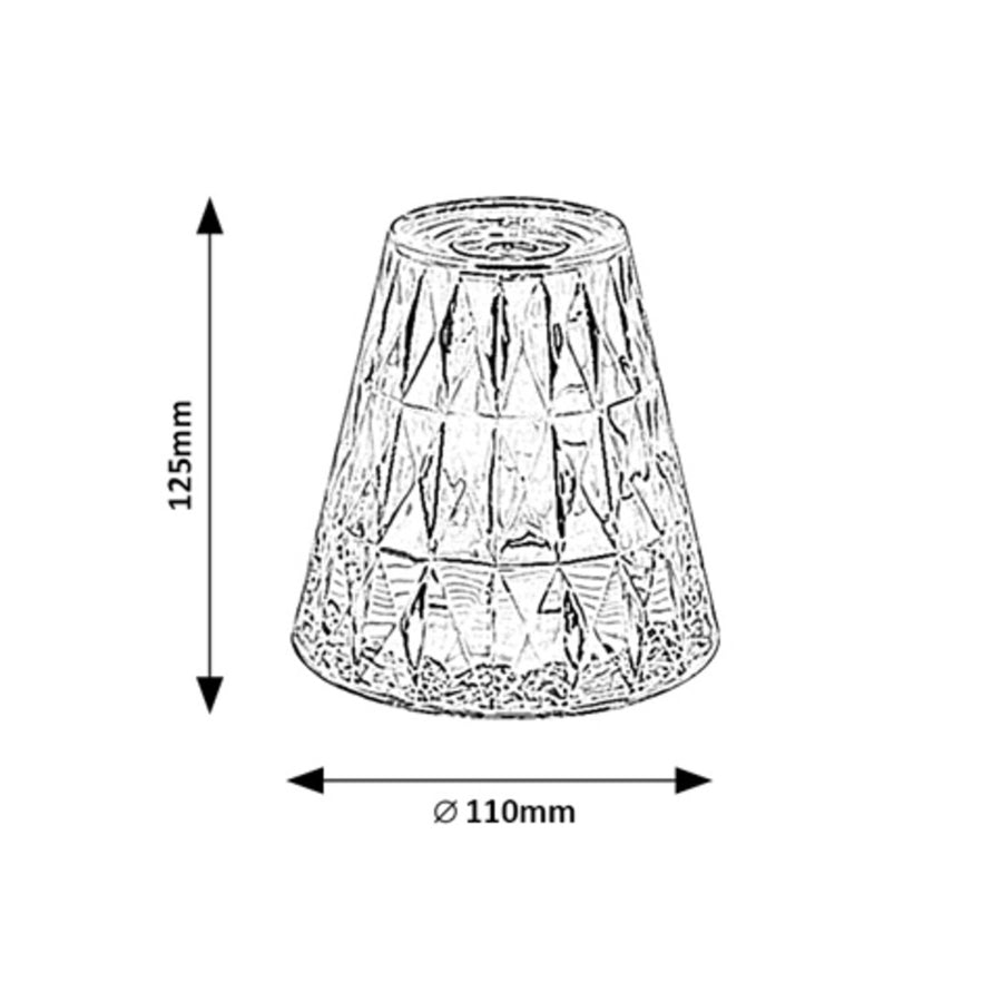 Candeeiro de Mesa Decorativo Rabaux, LED 2W, RGB, Siggy