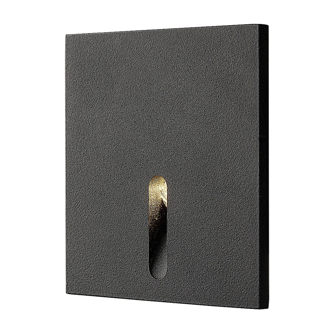 Candeeiro de escadas Rabalux, LED 3W, branco quente, preto, Boven
