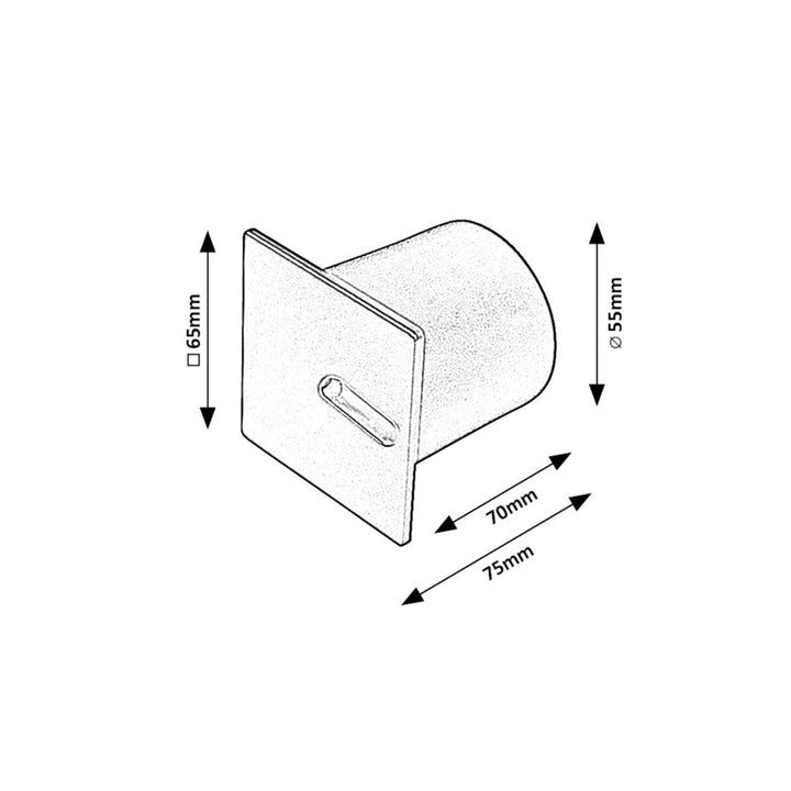 Candeeiro de escadas Rabalux, LED 3W, branco quente, preto, Boven