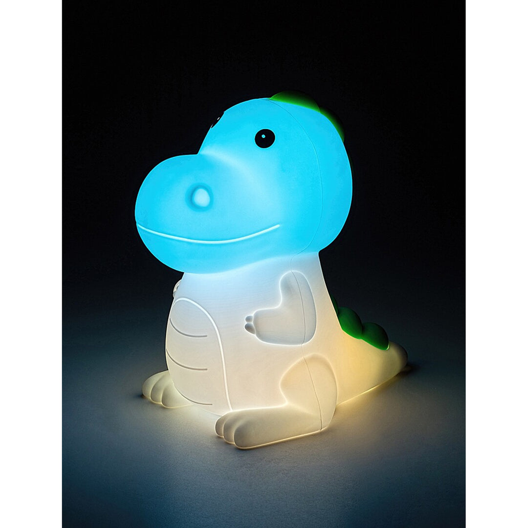 Candeeiro Infantil Rabalux, Luz de Noite Dinossauro, LED RGB, Branco Quente, IP20, Dinoo