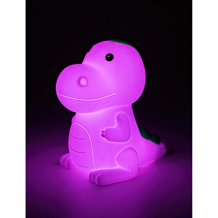 Candeeiro Infantil Rabalux, Luz de Noite Dinossauro, LED RGB, Branco Quente, IP20, Dinoo