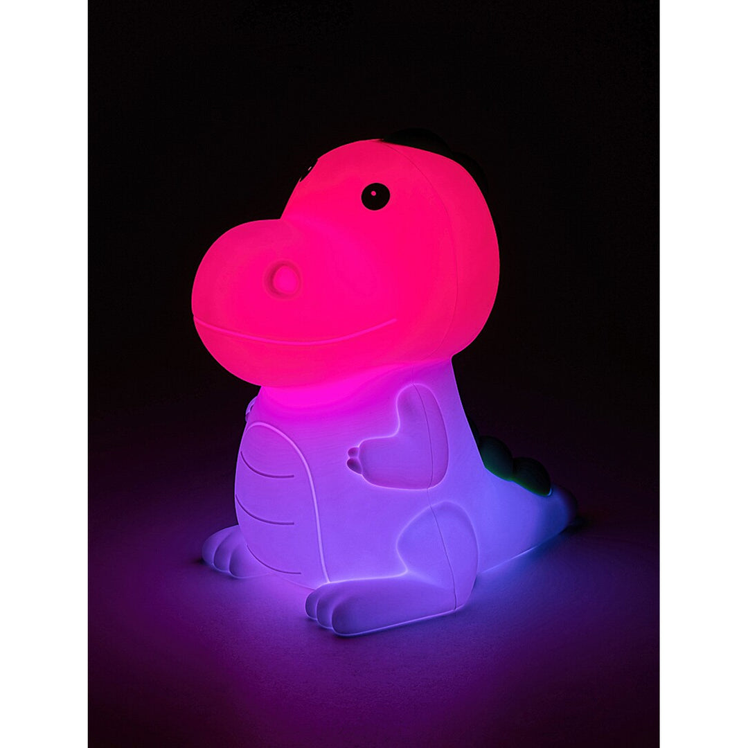 Candeeiro Infantil Rabalux, Luz de Noite Dinossauro, LED RGB, Branco Quente, IP20, Dinoo