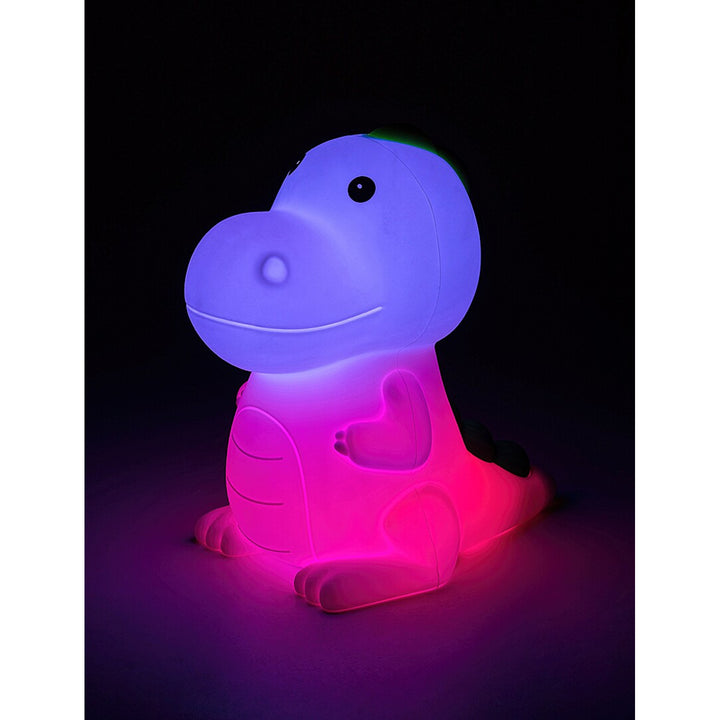 Candeeiro Infantil Rabalux, Luz de Noite Dinossauro, LED RGB, Branco Quente, IP20, Dinoo