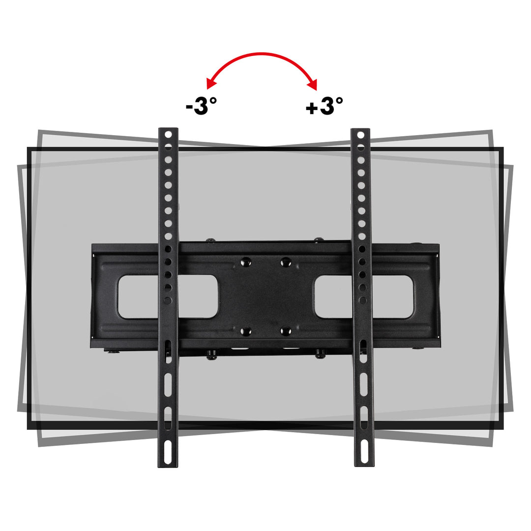 Soporte de TV Maclean, VESA máx. 400x400, 32-75", 50kg, ajuste de ángulo horizontal y vertical, perfil 80-380mm, negro, MC-788