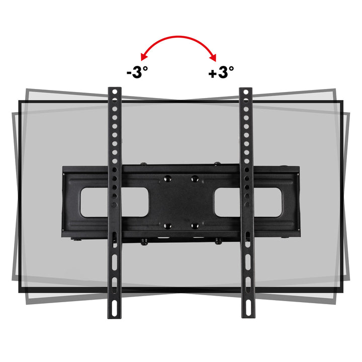 Soporte de TV Maclean, VESA máx. 400x400, 32-75", 50kg, ajuste de ángulo horizontal y vertical, perfil 80-380mm, negro, MC-788