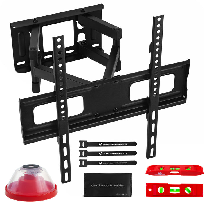 Soporte de TV Maclean, VESA máx. 400x400, 32-75", 50kg, ajuste de ángulo horizontal y vertical, perfil 80-380mm, negro, MC-788