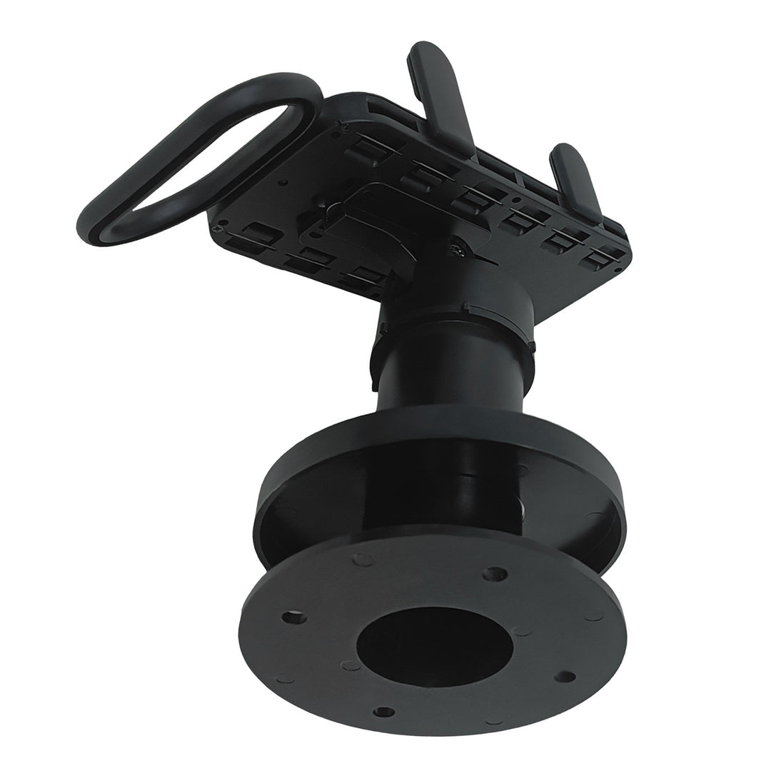 Suporte para terminal de cartão Maclean MC-819 para dispositivos POS | Rotação de 90°, ajuste de inclinação de +45° a -45°, largura ajustável, gestão de cabos | Suporte de mesa para terminais EC
