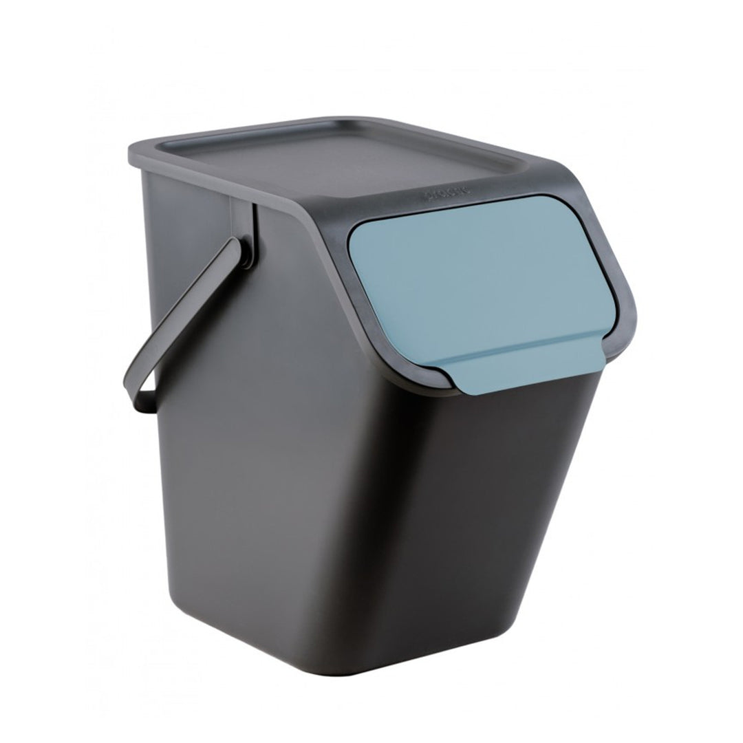 Papeleiras práticas 4x25L, conjunto de contentores para segregação de resíduos, pretos, Bini 10100577