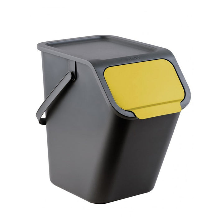 Papeleiras práticas 4x25L, conjunto de contentores para segregação de resíduos, pretos, Bini 10100577