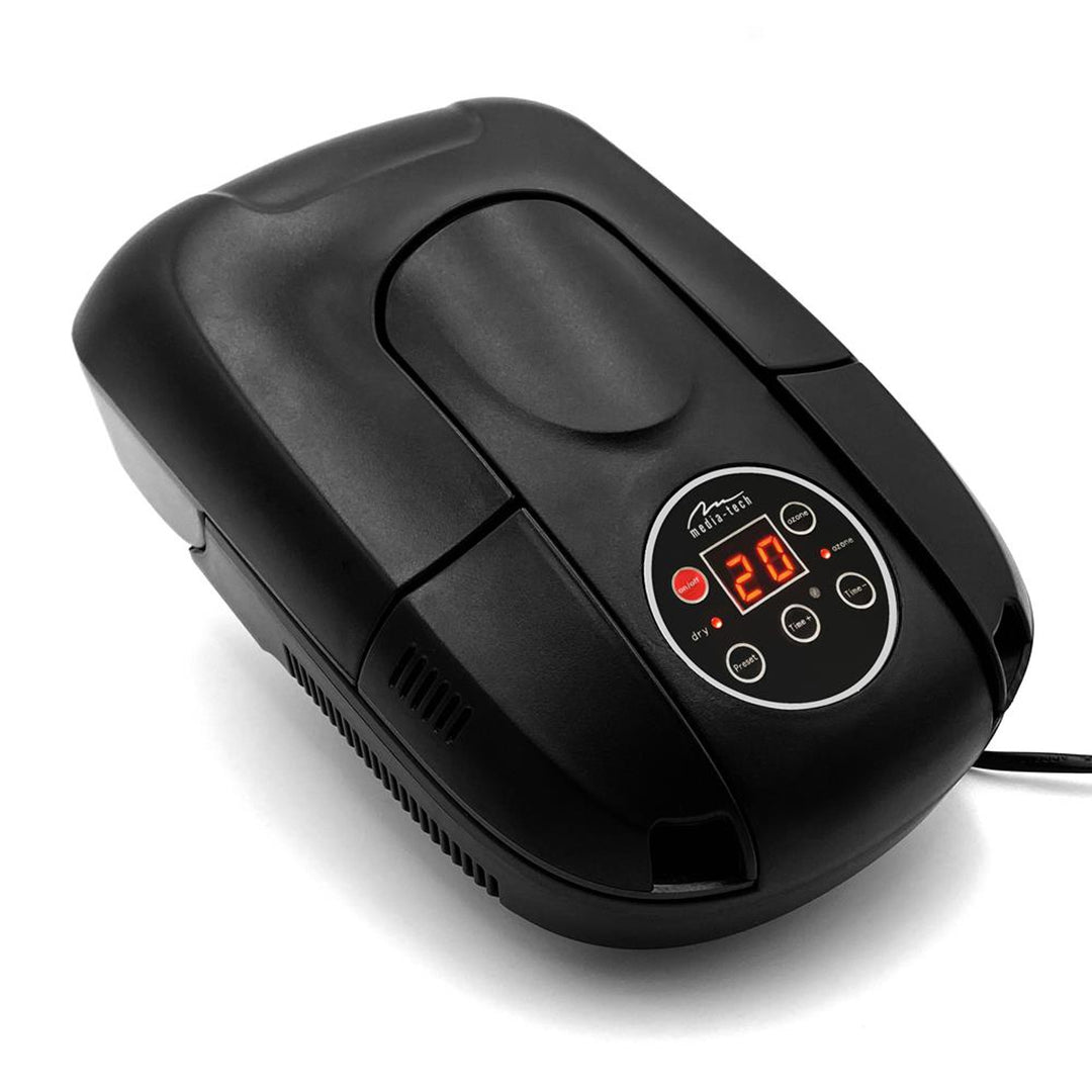 Media-Tech MT6523 Secador de zapatos, desinfección por ozono, temporizador, panel de control con pantalla y botones, secador para zapatos, guantes, gorras, cascos, etc.