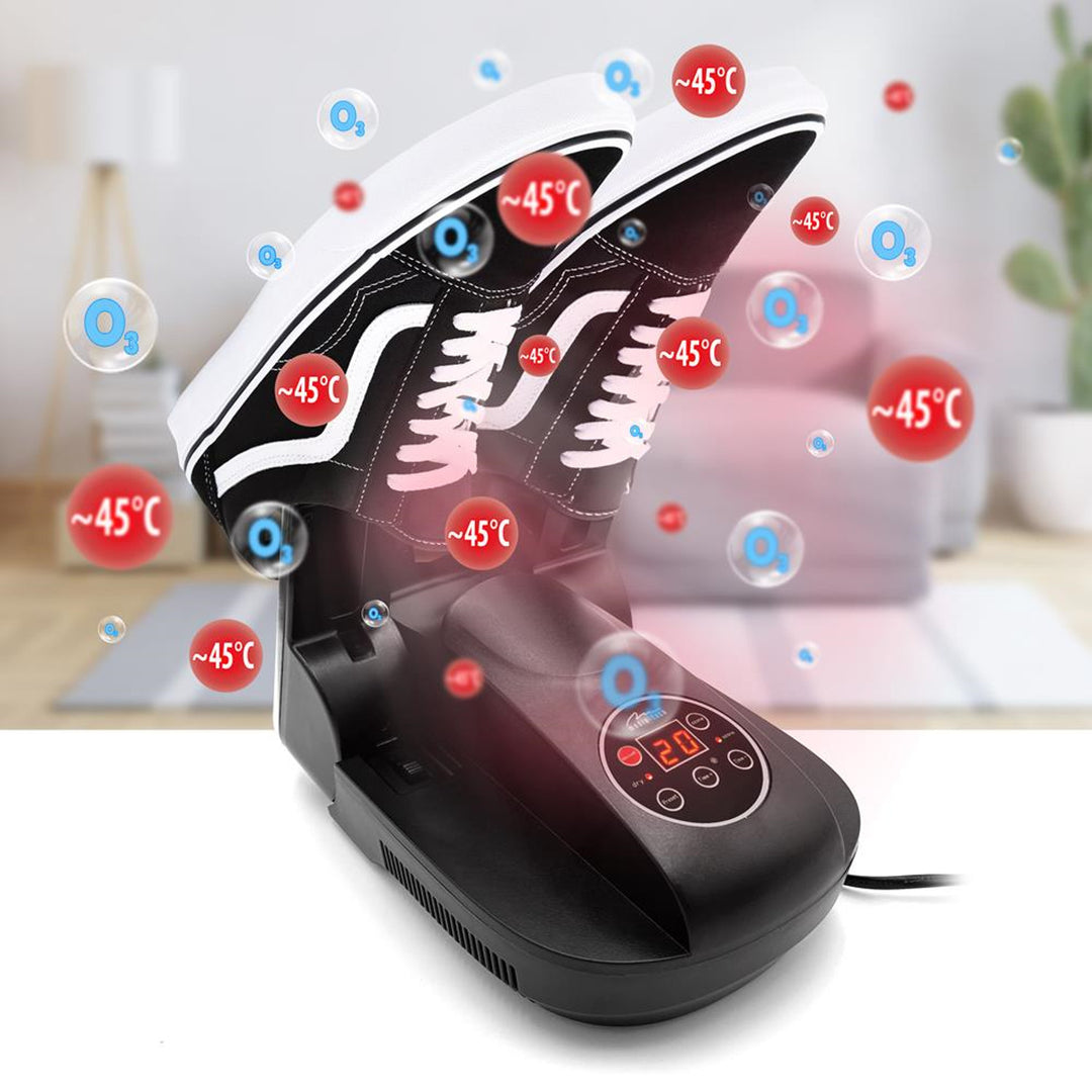 Media-Tech MT6523 Secador de zapatos, desinfección por ozono, temporizador, panel de control con pantalla y botones, secador para zapatos, guantes, gorras, cascos, etc.