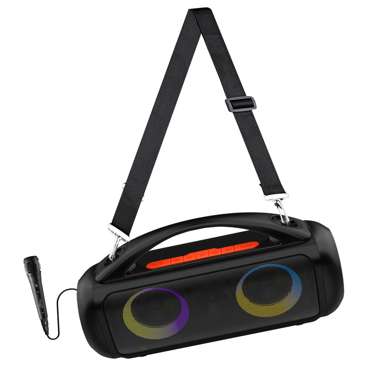 Coluna de som portátil Media-Tech MT3184, função karaoke, Bluetooth 5.3, 1200 W