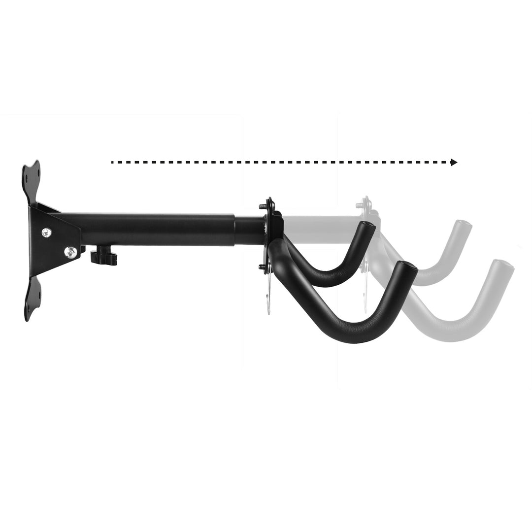 Maclean MC-484 Soporte de pared para bicicletas, horizontal, acero, carga máx. 30 kg