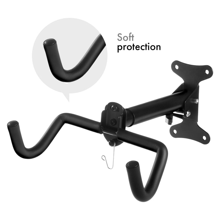Maclean MC-484 Soporte de pared para bicicletas, horizontal, acero, carga máx. 30 kg