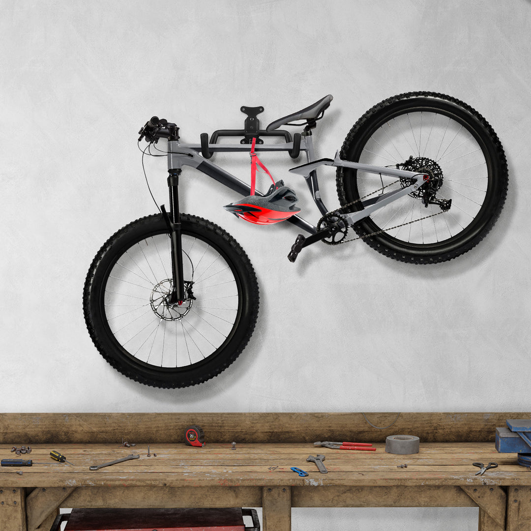 Maclean MC-484 Soporte de pared para bicicletas, horizontal, acero, carga máx. 30 kg
