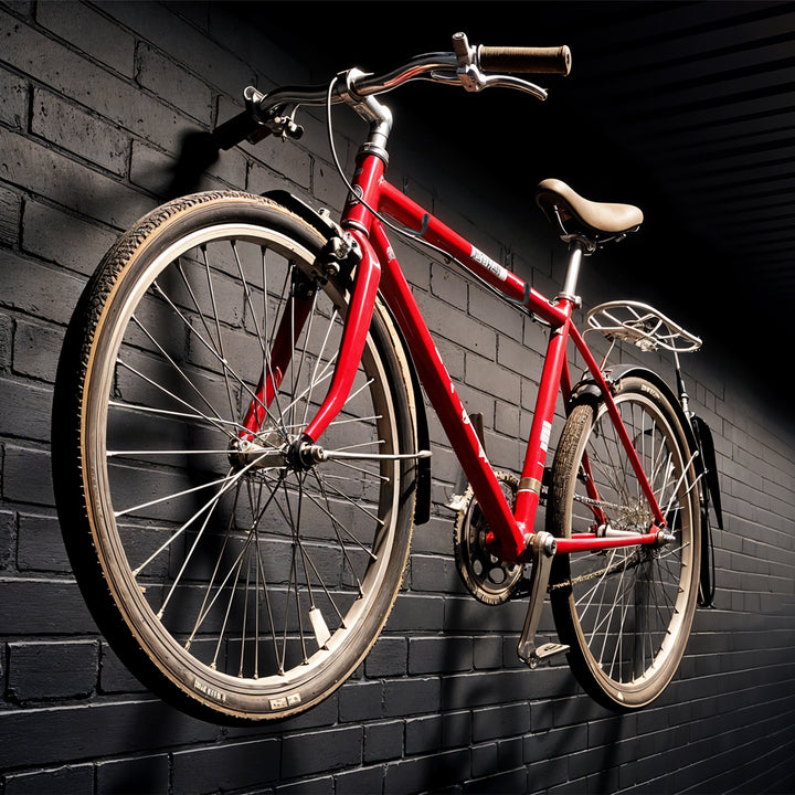Conjunto de 2 suportes de parede Maclean MC-489 para pneus, rodas, escadas e bicicletas, aço, carga máxima de 22 kg/suporte