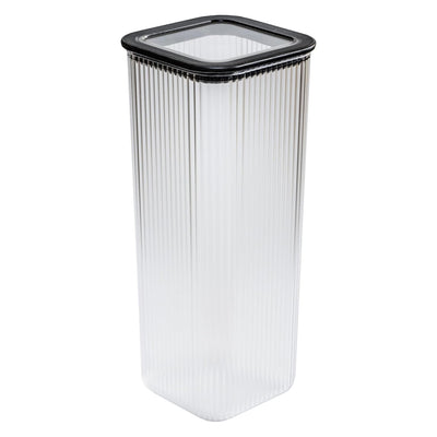 Recipiente para armazenamento de alimentos Branq Kitchen, 2,38 L, transparente com fecho preto, cor Neroli