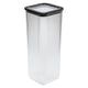 Recipiente para armazenamento de alimentos Branq Kitchen, 2,38 L, transparente com fecho preto, cor Neroli