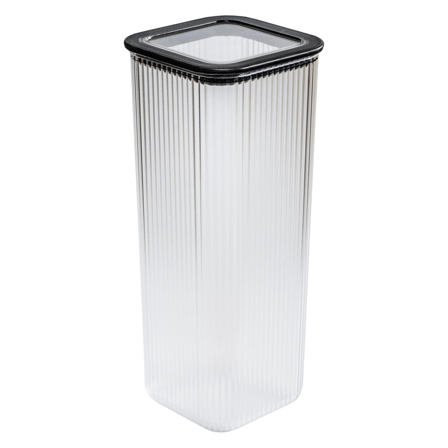 Recipiente para armazenamento de alimentos Branq Kitchen, 2,38 L, transparente com fecho preto, cor Neroli