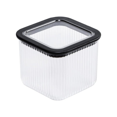 Recipiente de cocina Branq, para alimentos, 0,7 l, transparente con cierre negro, Neroli