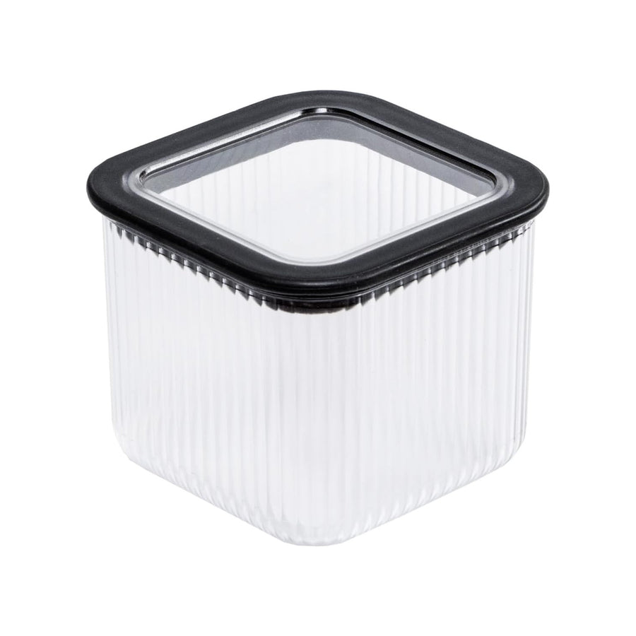Recipiente de cocina Branq, para alimentos, 0,7 l, transparente con cierre negro, Neroli