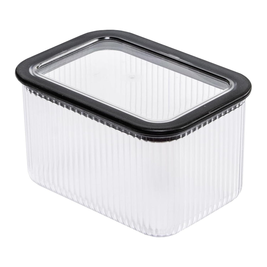 Branq Kitchen Recipiente para Alimentos, 1 L, Transparente com Fecho Preto, Neroli