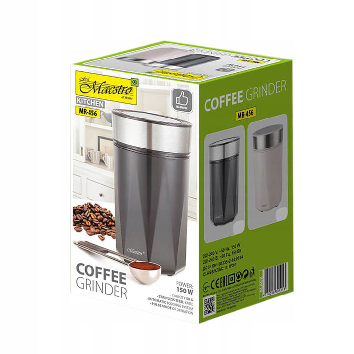 Maestro Molinillo de café, Molinillo eléctrico, 150W, 50g, negro, MR-456-BLACK