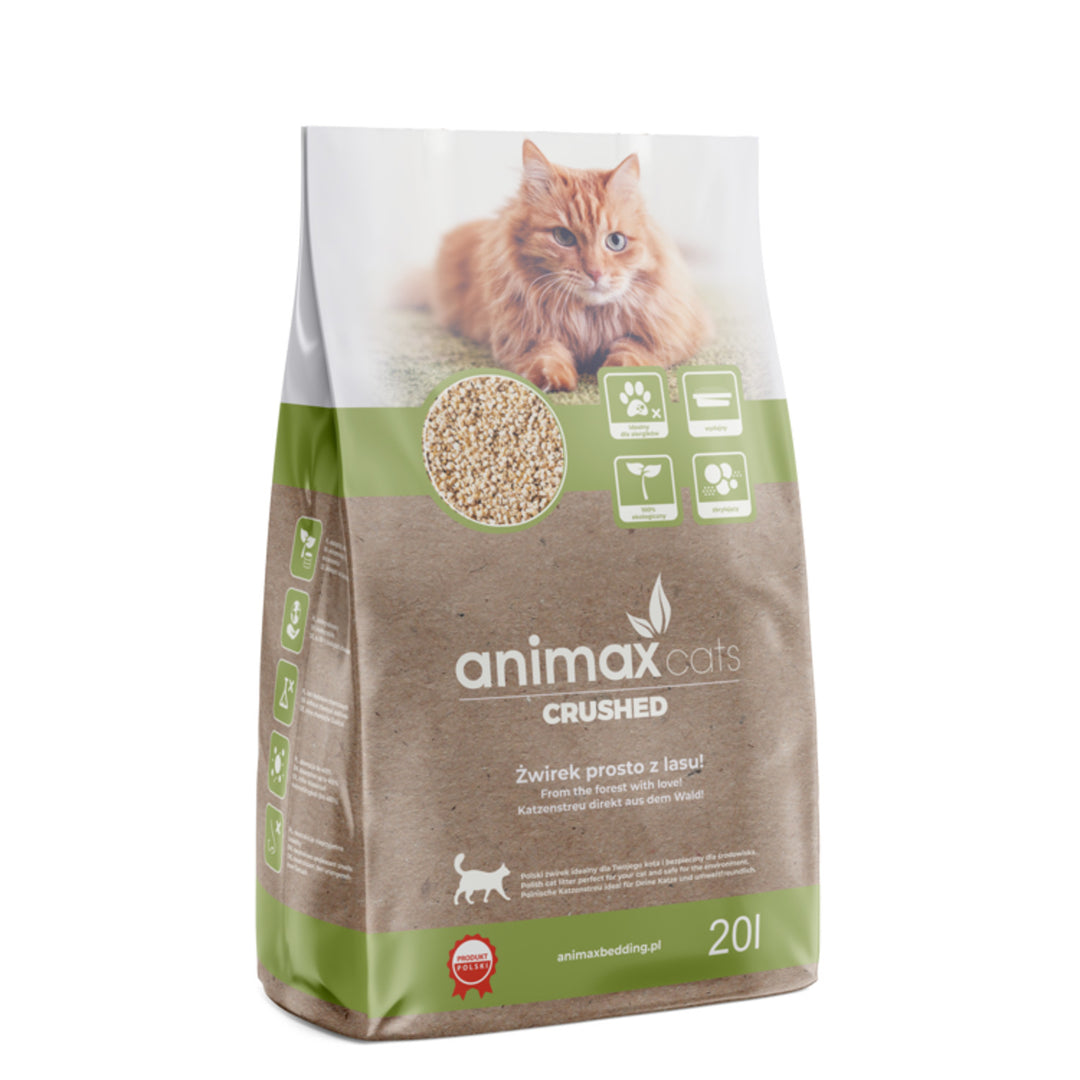 Cama aglomerante, clássica, triturada, 20 litros, Animax
