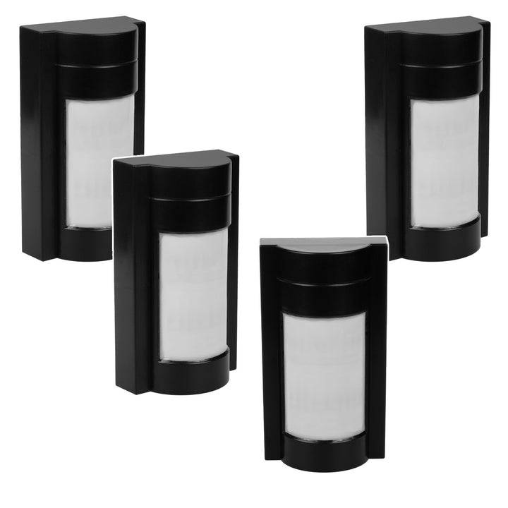 Maclean MCE385 B Detector de movimiento infrarrojo PIR para exteriores, inmune a mascotas, máx.1200W, IP65, 4 piezas