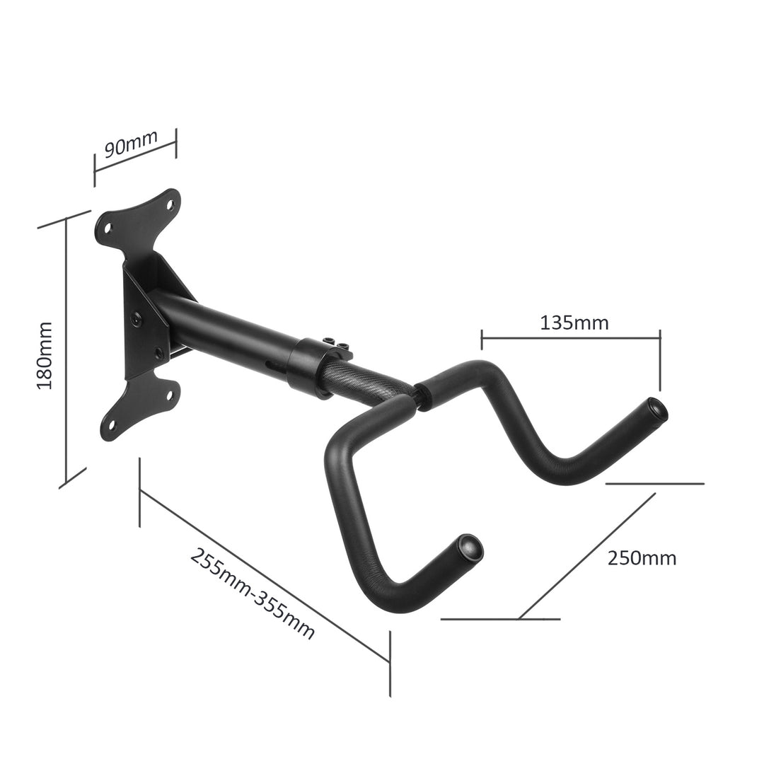 Maclean MC-431 Soporte de pared para bicicletas, horizontal, acero, carga máx. 30 kg, 2 piezas