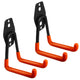 Suporte de parede para garagem Maclean MC-442 para pneus, ferramentas de jardim, escadas e mangueiras. Aço, carga máxima de 70 kg, embalagem de 2 unidades.