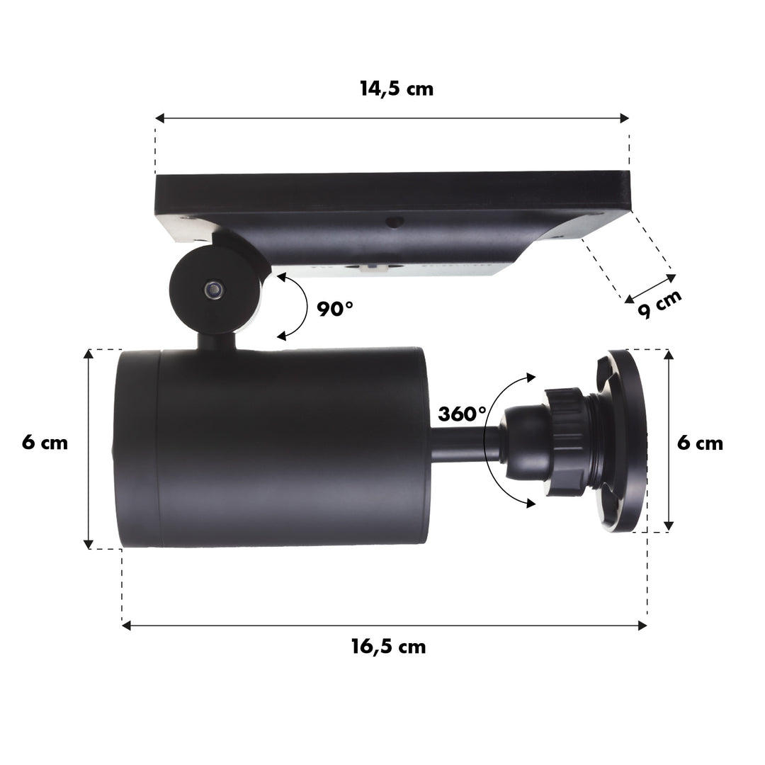 Câmara solar fictícia, LED intermitente, sensor de movimento, iluminação LED, autocolante grátis, SOL1801S, 4 peças
