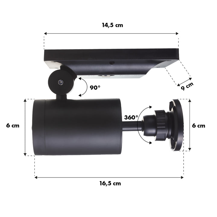 Câmara solar fictícia, LED intermitente, sensor de movimento, iluminação LED, autocolante grátis, SOL1801S, 4 peças