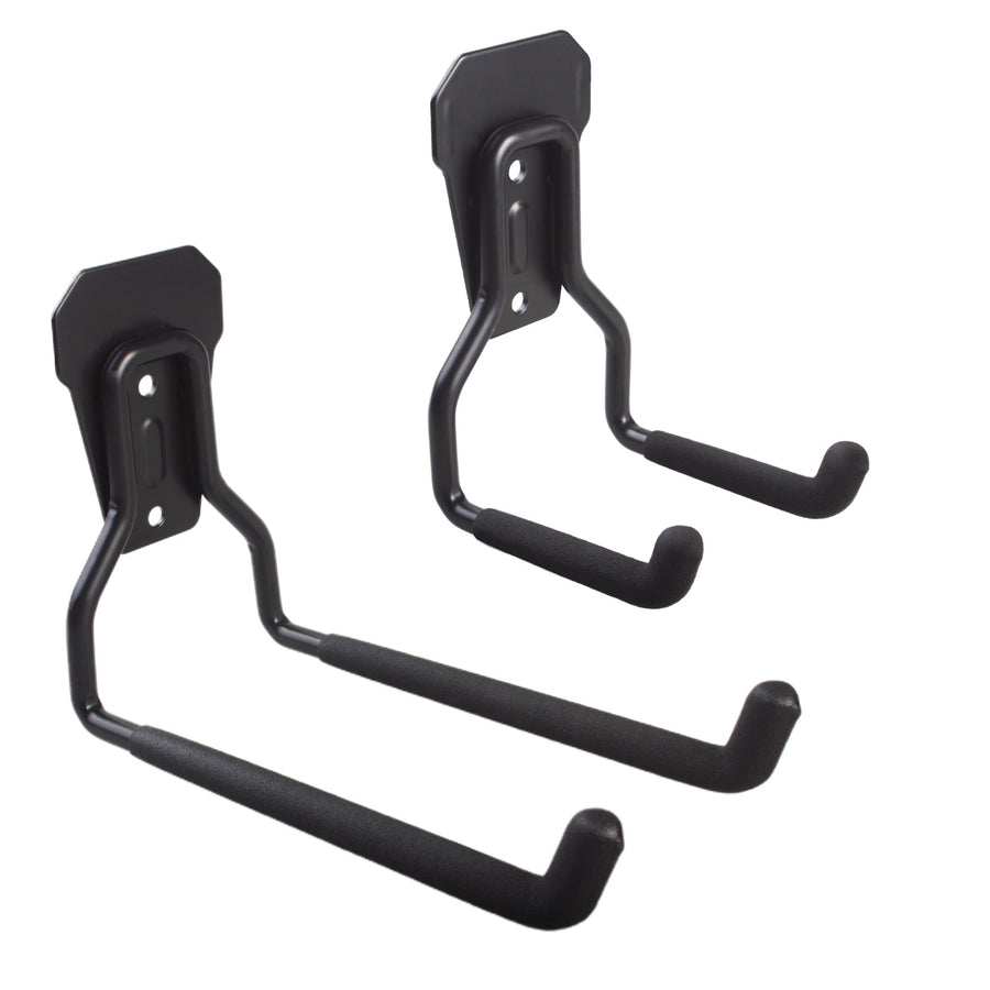 Suporte de parede para garagem Maclean MC-439 + MC440 para pneus, ferramentas de jardim, escadas, mangueiras de jardim, aço, carga máxima de 35 kg