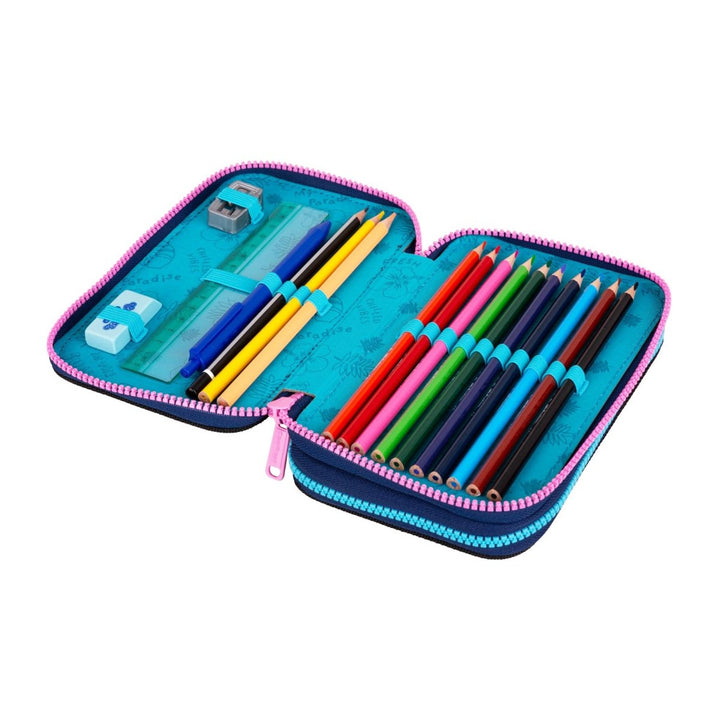 Estojo Coolpack com dois compartimentos, acessórios, Stitch, Jumper 2