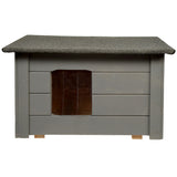 Woodok Casa aisladam Cobertizo para perros y gatos, Color gris abeto