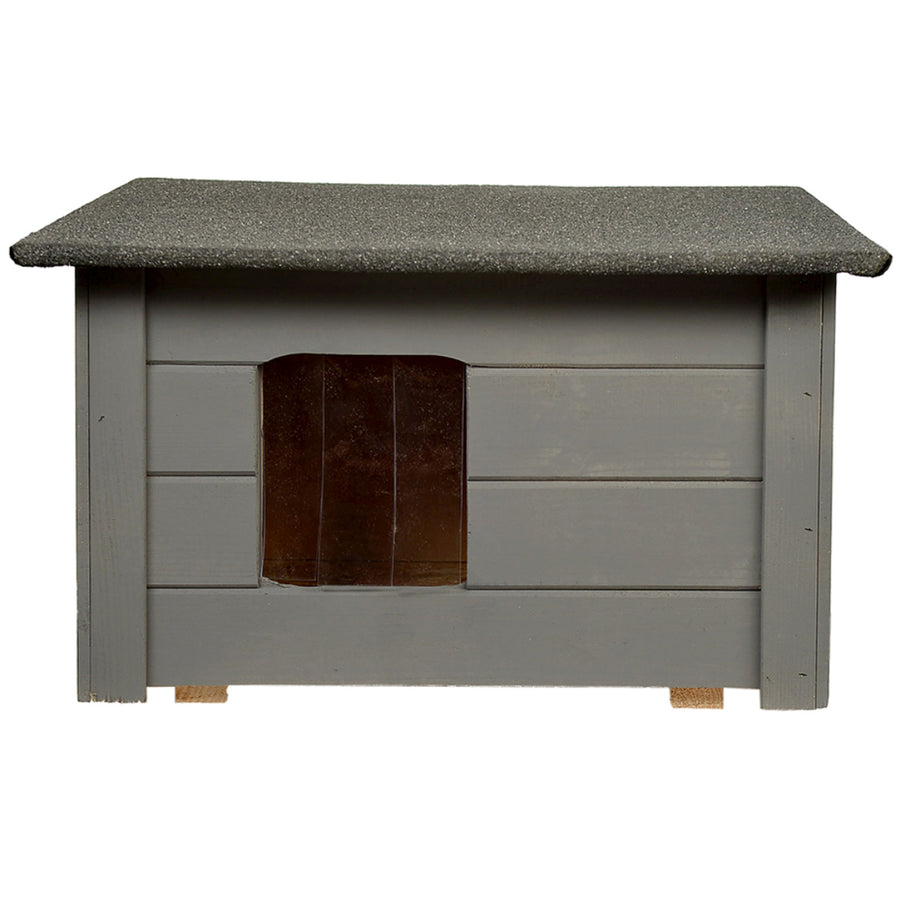 Woodok Casa aisladam Cobertizo para perros y gatos, Color gris abeto