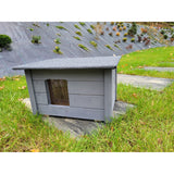 Woodok Casa aisladam Cobertizo para perros y gatos, Color gris abeto
