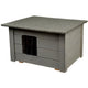 Woodok Casa aisladam Cobertizo para perros y gatos, Color gris abeto