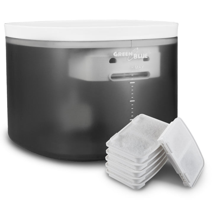GreenBlue GB392 Bebedouro/Dispensador Automático de Água para Animais de Estimação, Capacidade de 3L, USB 5V1A + 6 Filtros de Substituição GB394