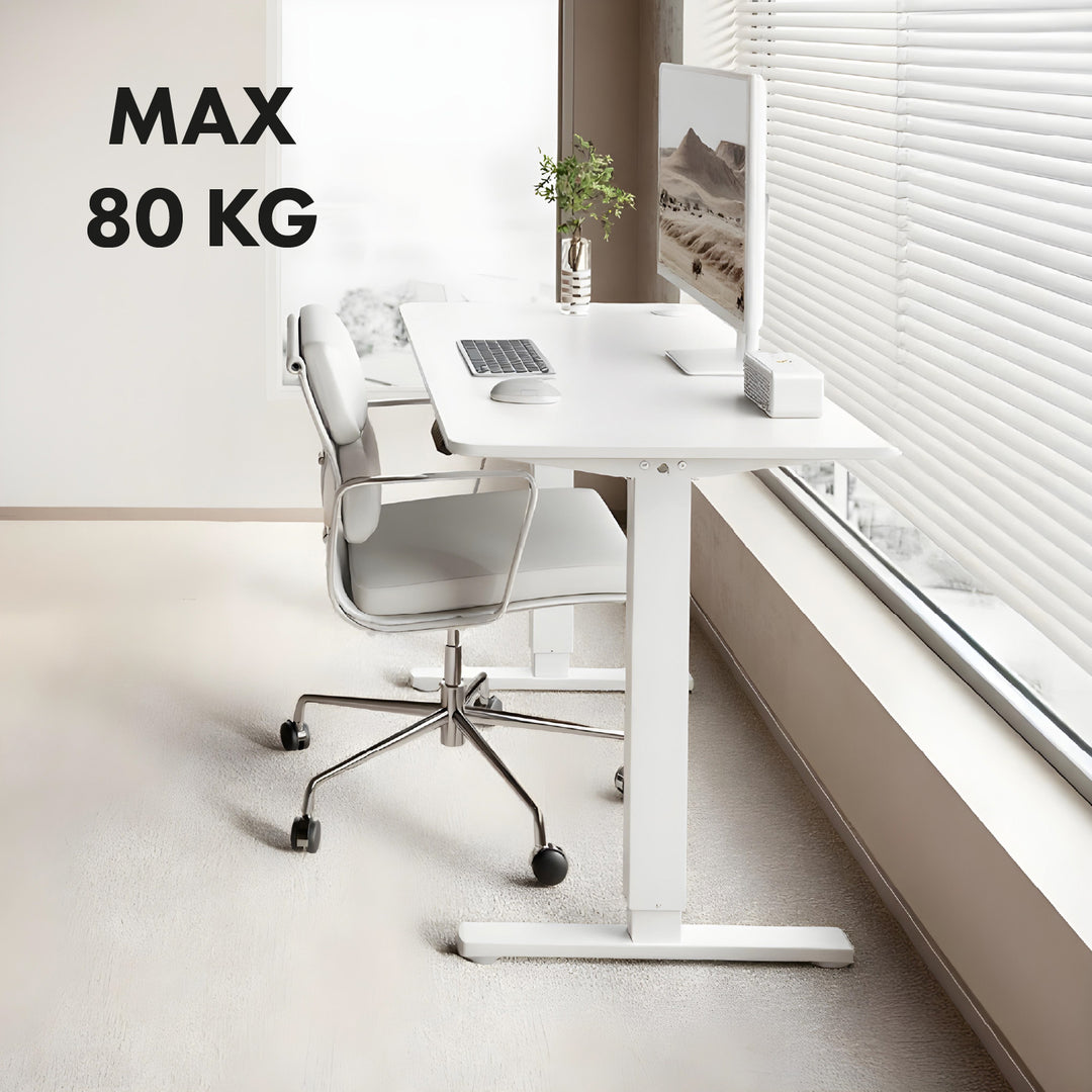 Mesa elétrica regulável em altura Ergo Office, altura máx. 1160 mm, máx. - 80 kg, sem tampo, branca, ER-400 W
