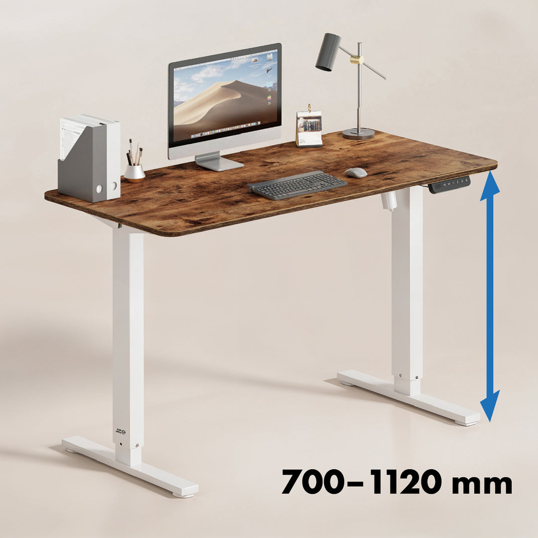 Mesa elétrica regulável em altura Ergo Office, altura máx. 1160 mm, máx. - 80 kg, sem tampo, branca, ER-400 W